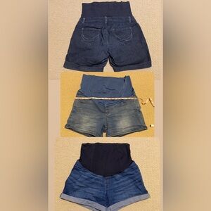 3 Pairs of Maternity Denim Women's Shorts